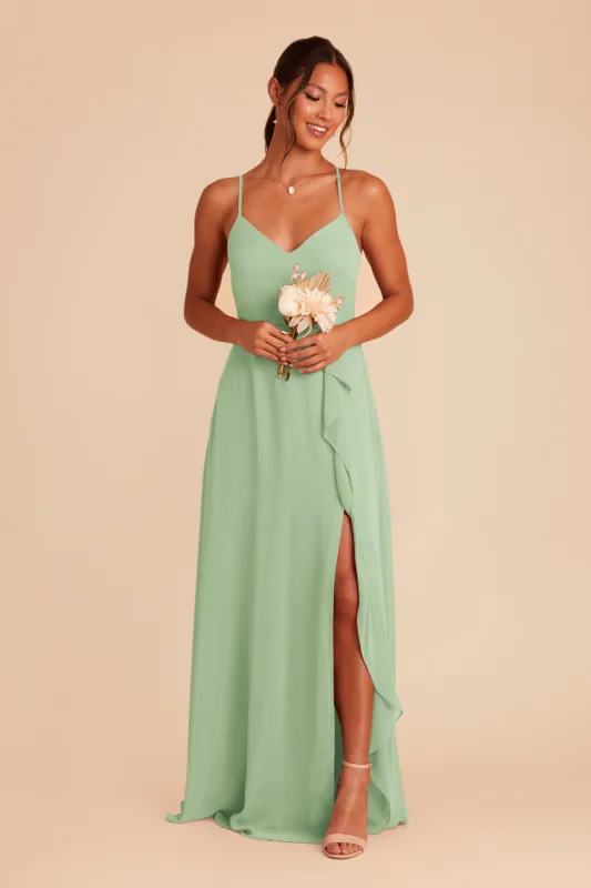 Theresa Chiffon Dress - Pistachio sold by Birdy Grey