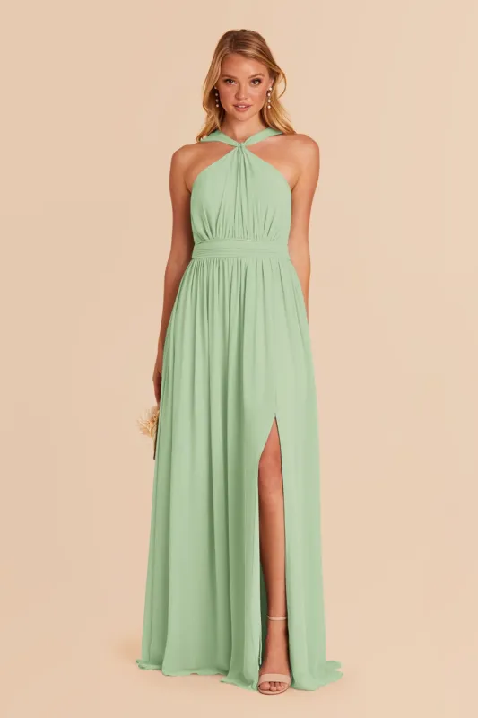 Kiko Chiffon Dress - Pistachio sold by Birdy Grey