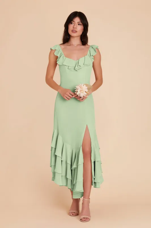 Ginny Chiffon Dress - Pistachio sold by Birdy Grey