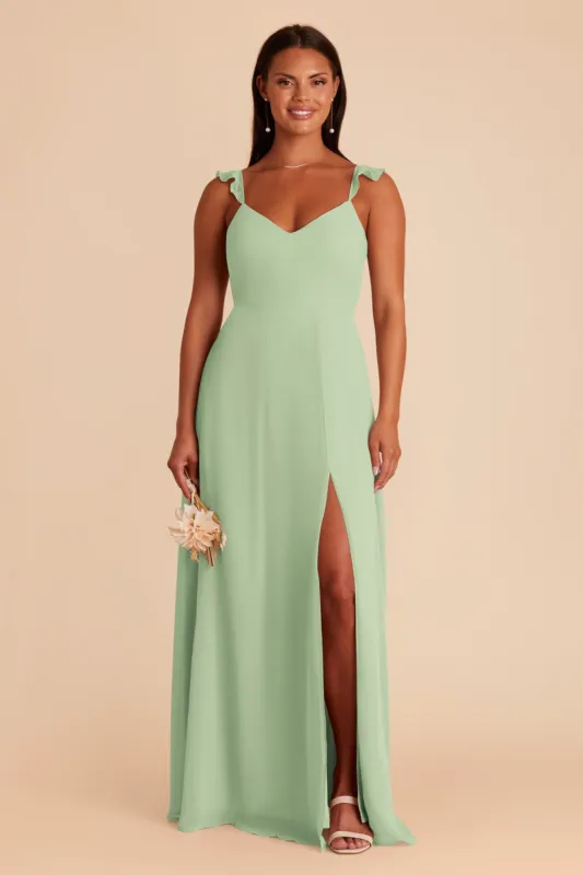Doris Chiffon Dress - Pistachio sold by Birdy Grey