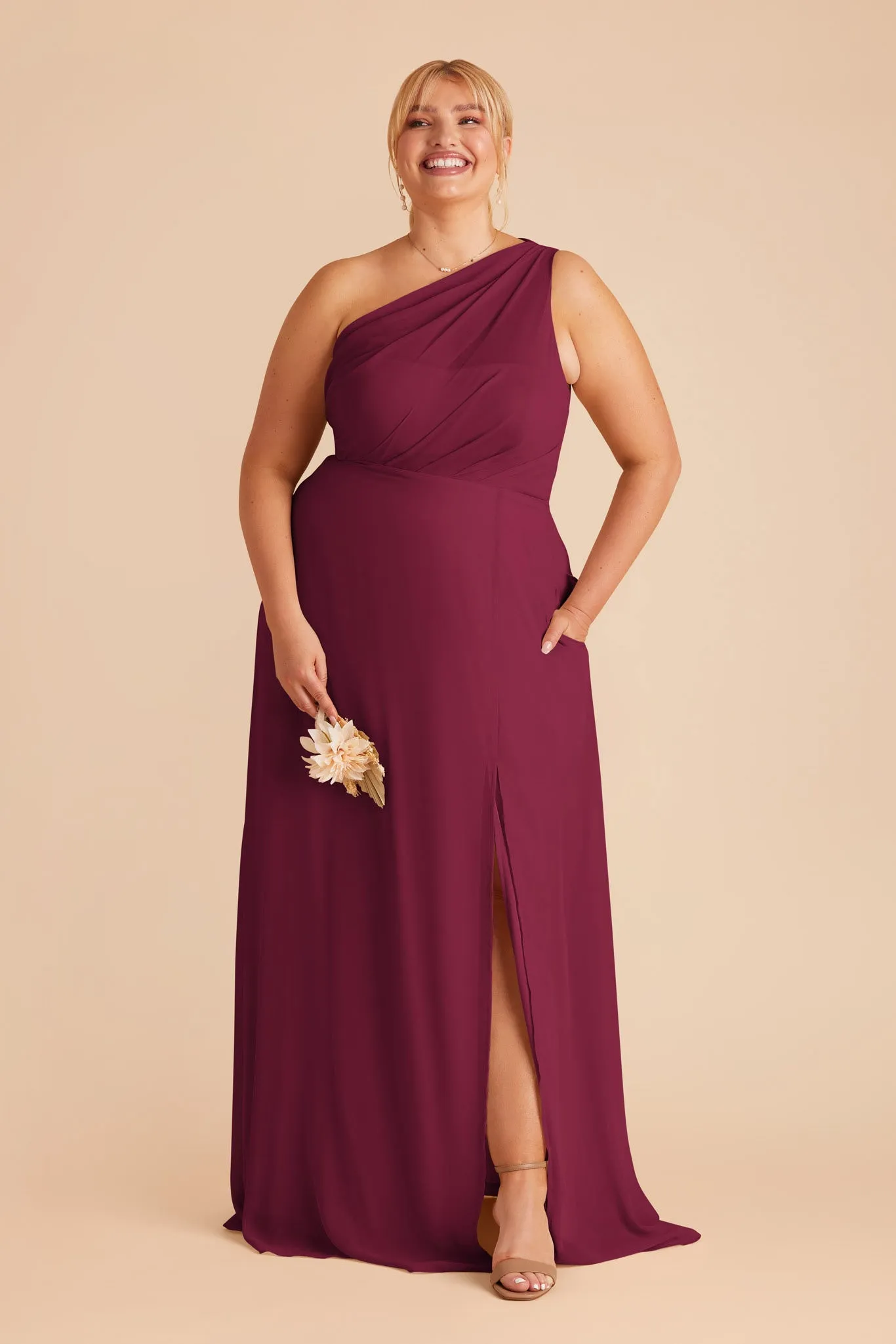 Kira Dress With Slit - Berry sold by Birdy Grey product image thumbnail 2