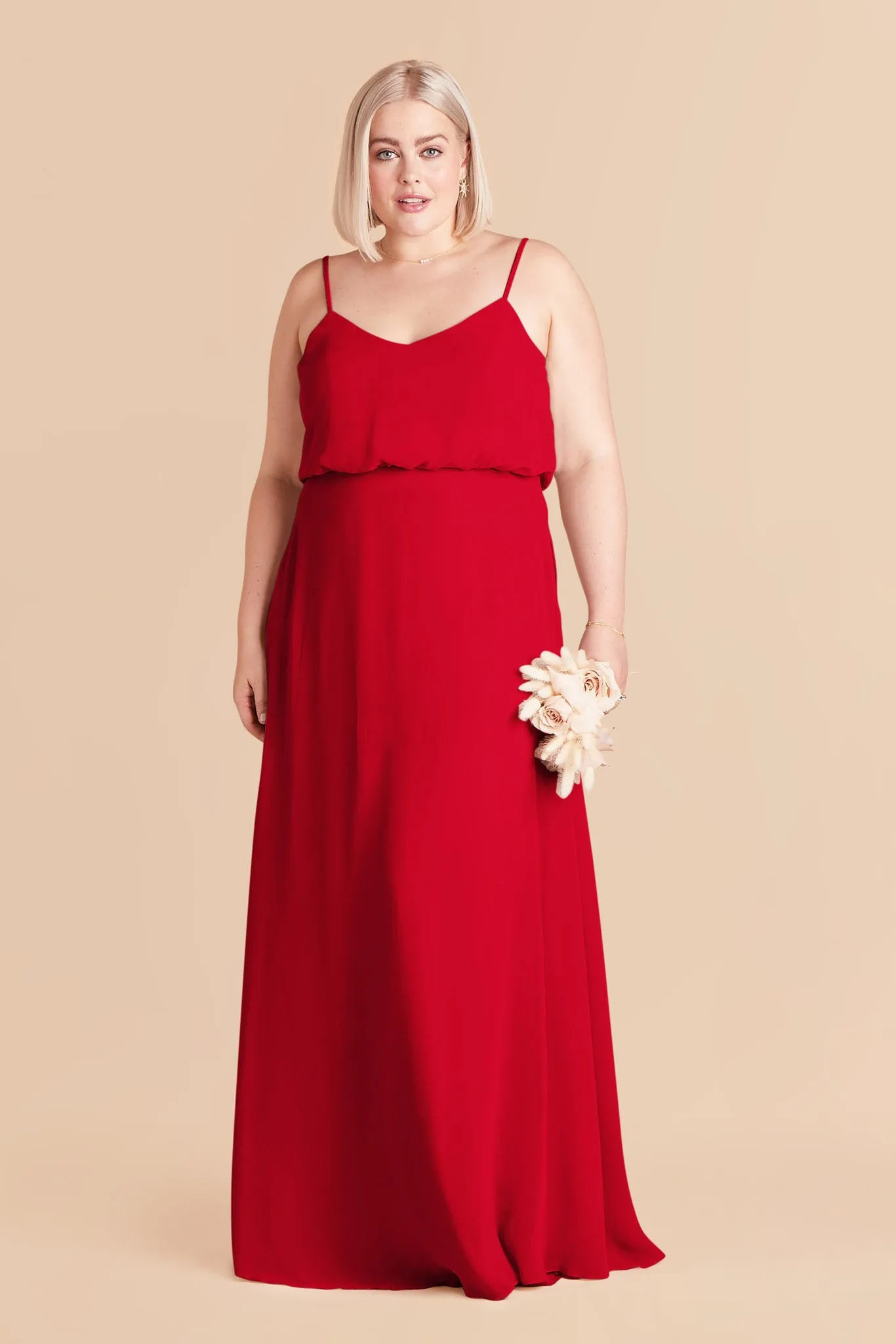Gwennie Dress With Slit - Ruby Red sold by Birdy Grey product image thumbnail 2