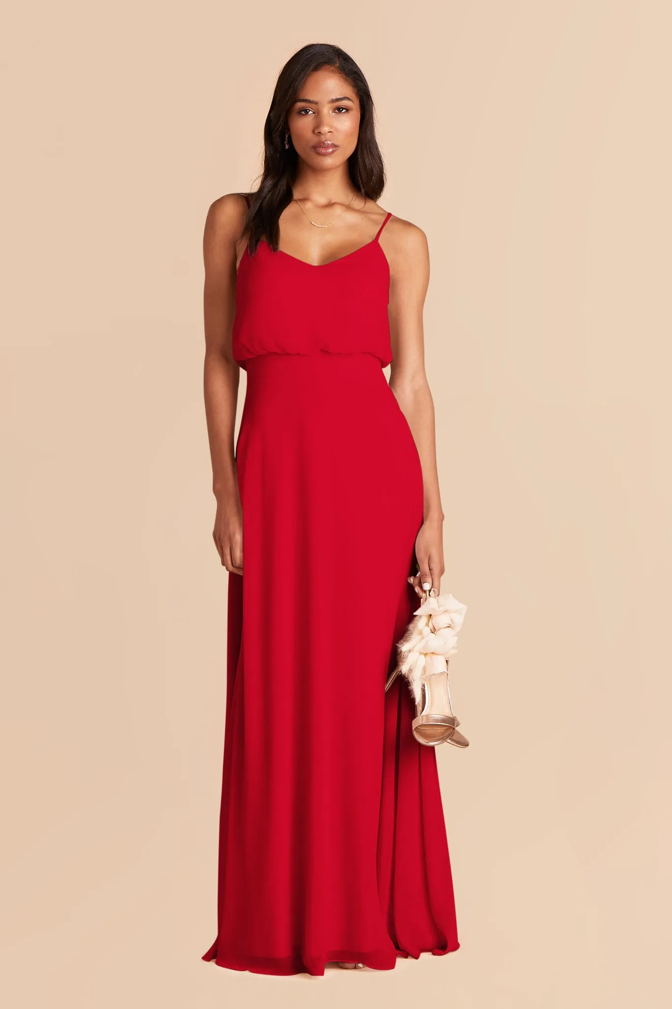Gwennie Dress With Slit - Ruby Red sold by Birdy Grey