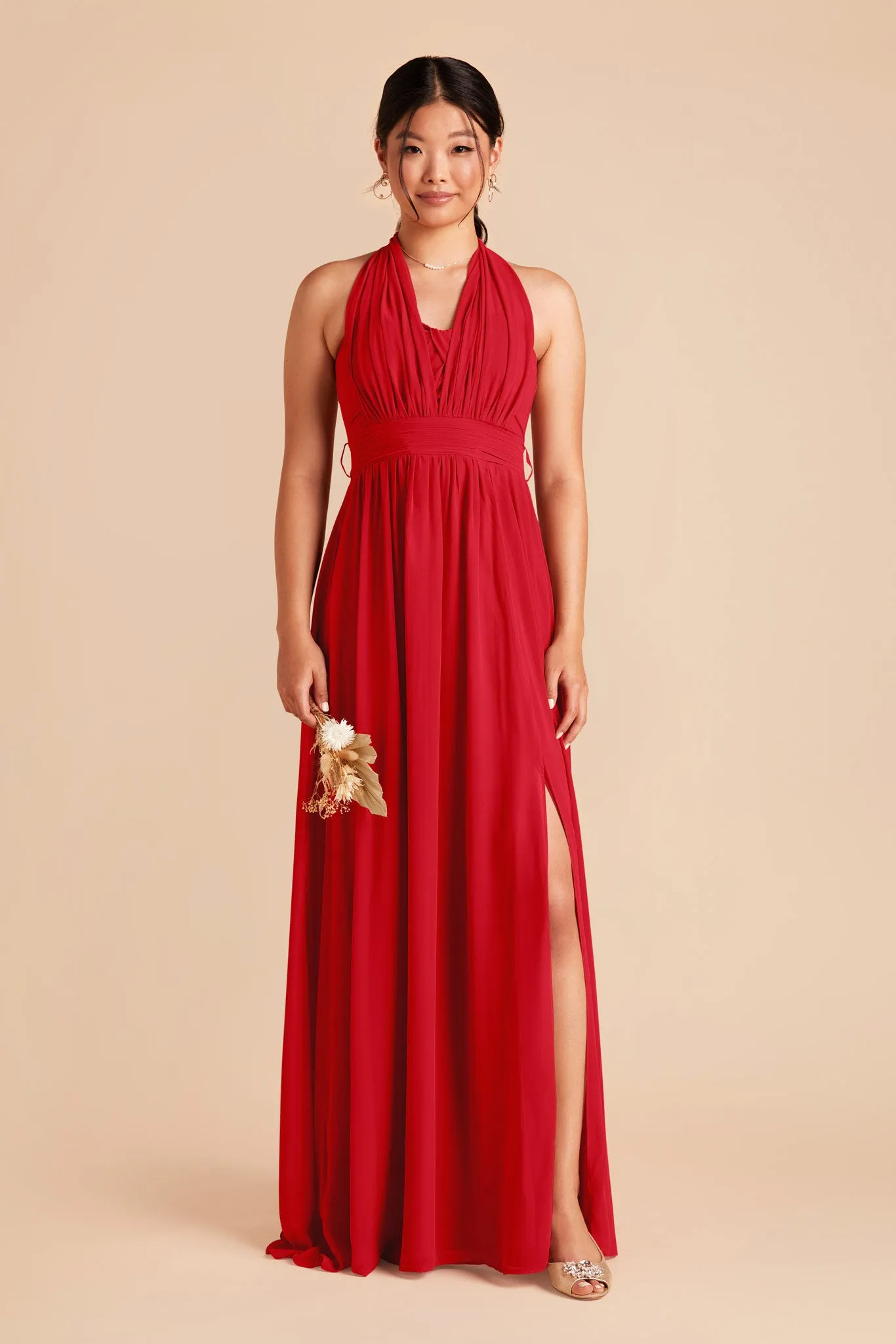 Grace Convertible Dress With Slit - Ruby Red sold by Birdy Grey product image thumbnail 3