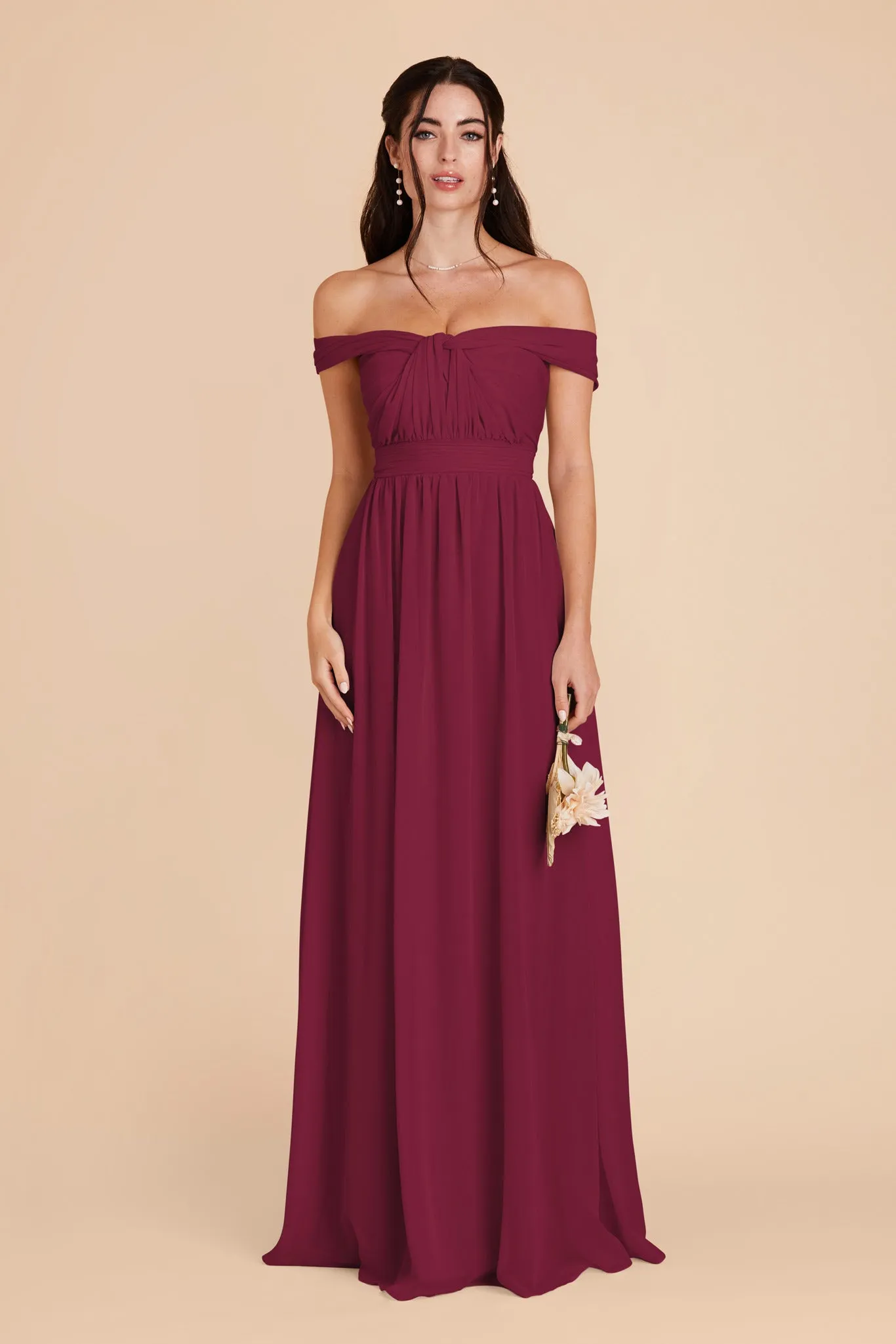 Grace Convertible Dress With Slit - Berry sold by Birdy Grey product image thumbnail 4