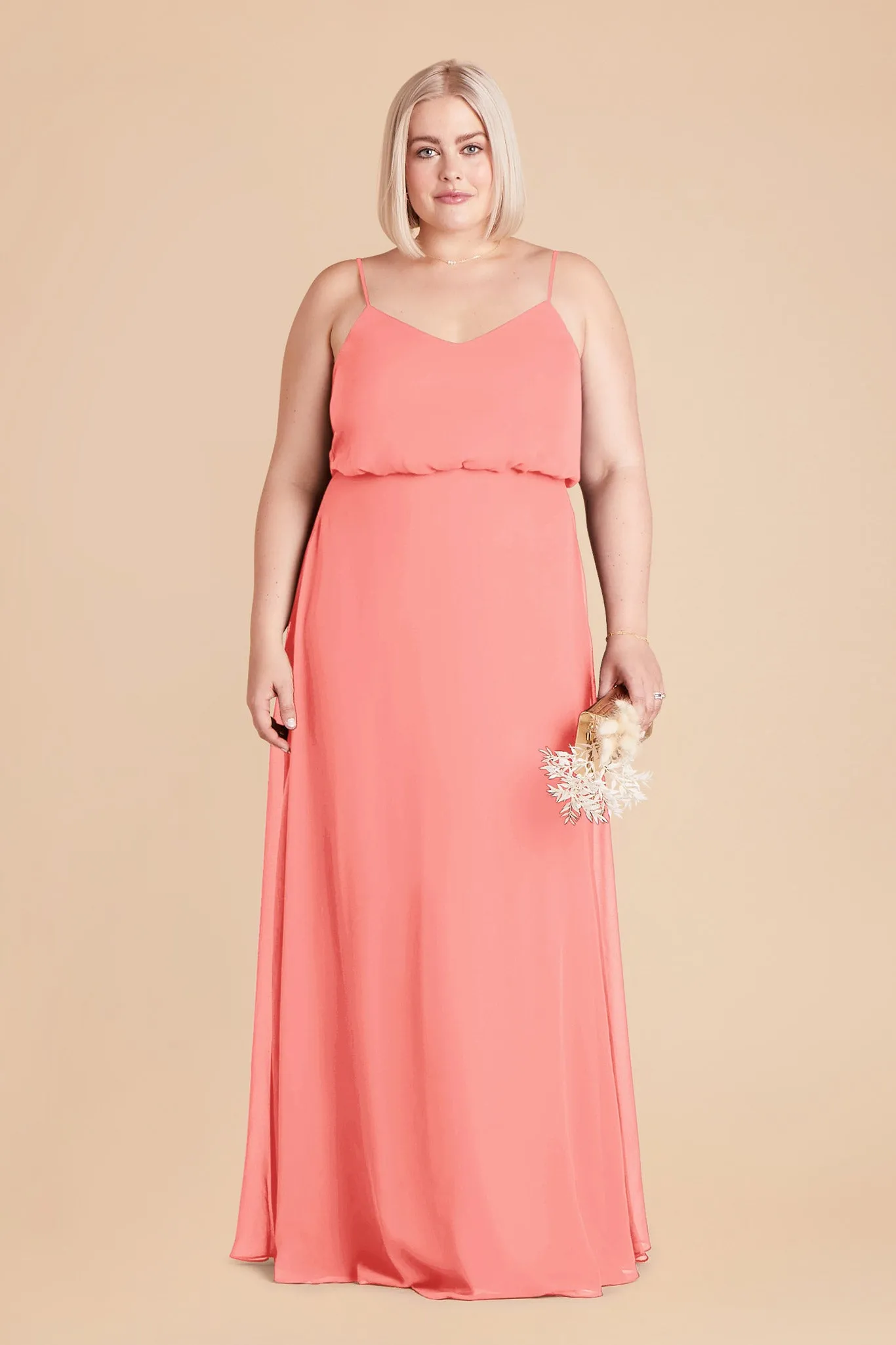 Gwennie Dress With Slit - Coral Pink sold by Birdy Grey product image thumbnail 2