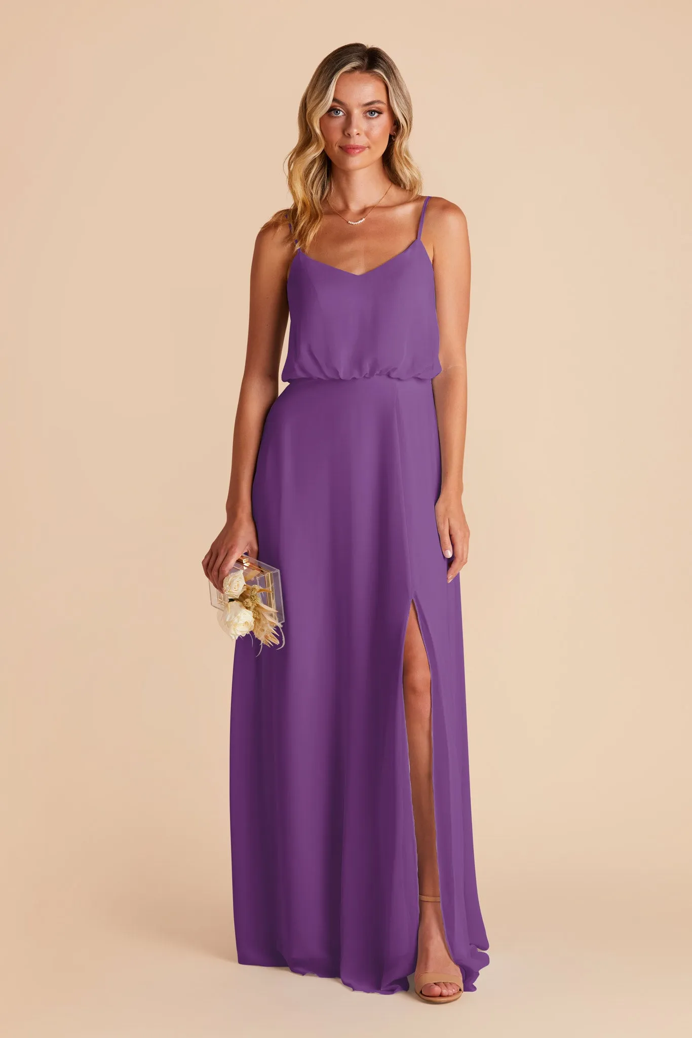 Gwennie Dress With Slit - Amethyst sold by Birdy Grey product image thumbnail 4
