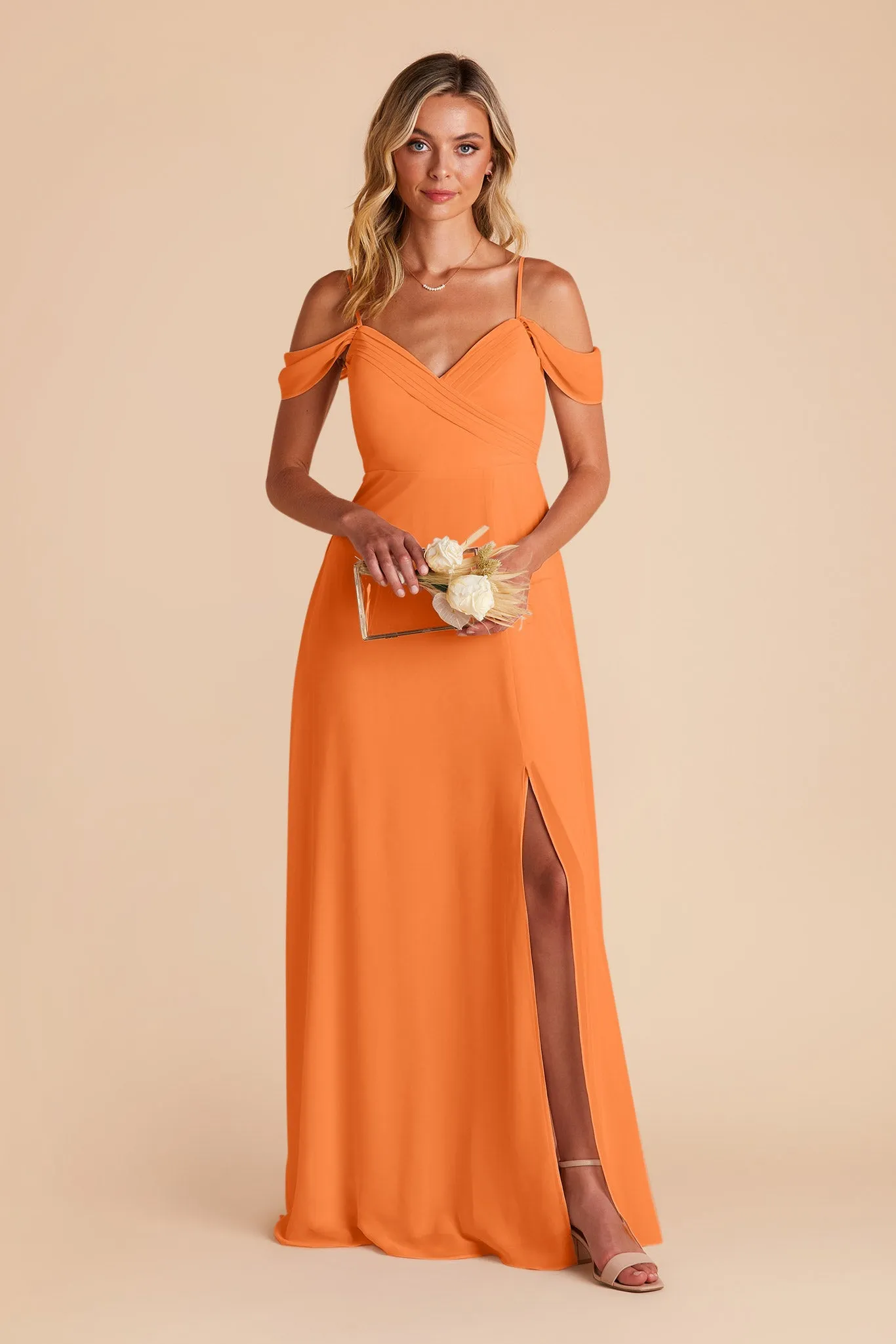 Spence Convertible Dress With Slit - Apricot sold by Birdy Grey product image thumbnail 3