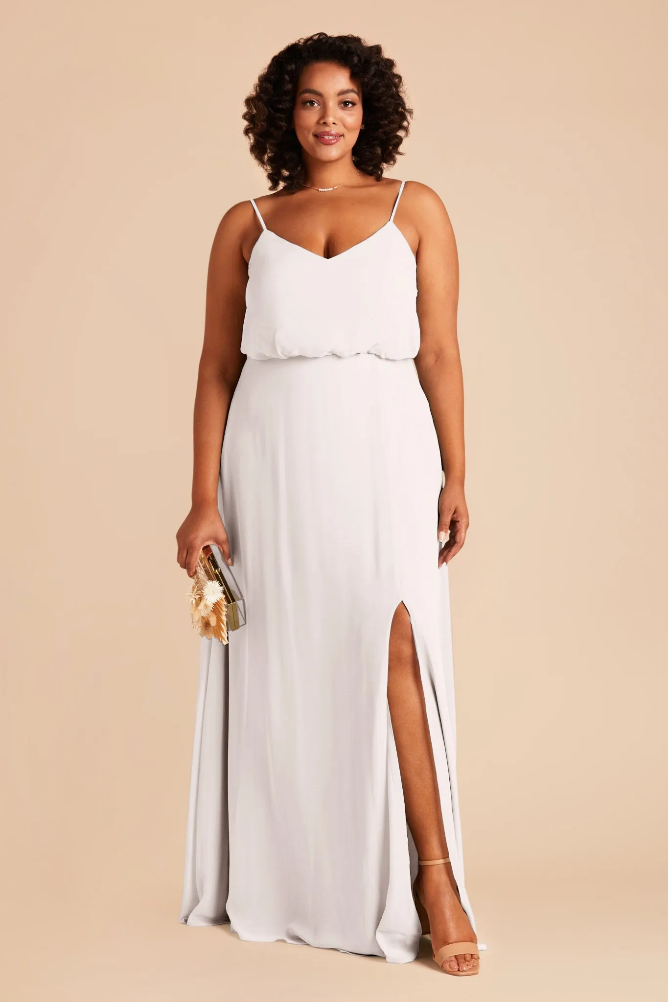 Gwennie Dress With Slit - White sold by Birdy Grey product image thumbnail 3
