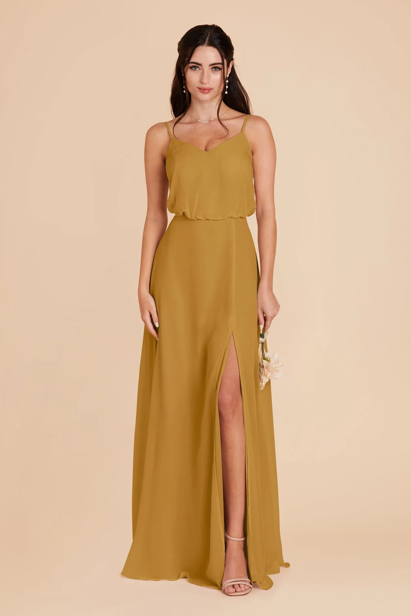 Gwennie Dress With Slit - Marigold sold by Birdy Grey