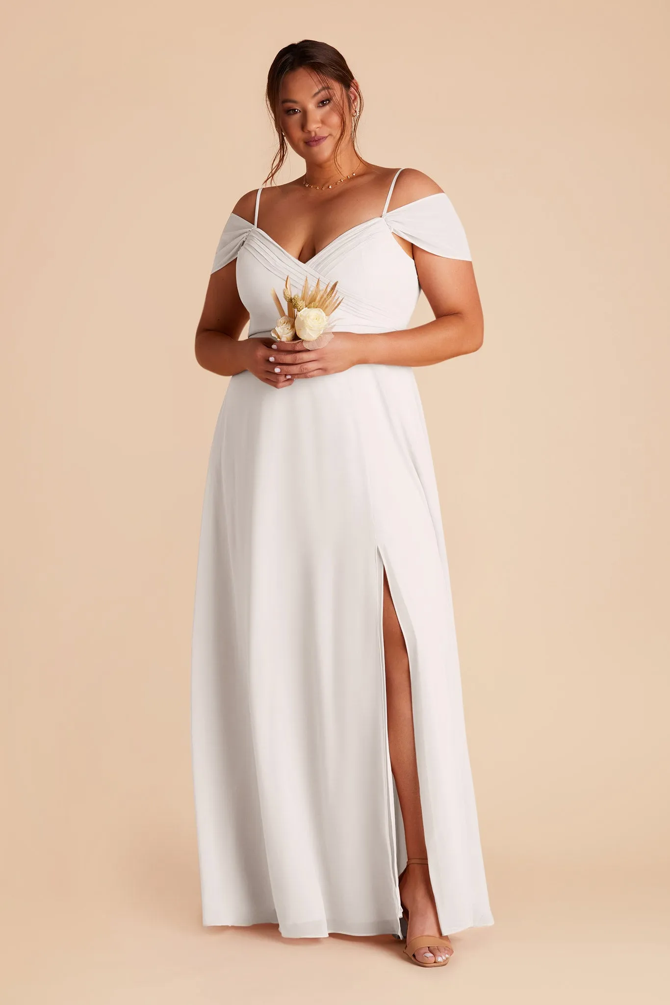 Spence Convertible Dress With Slit - White sold by Birdy Grey product image thumbnail 2