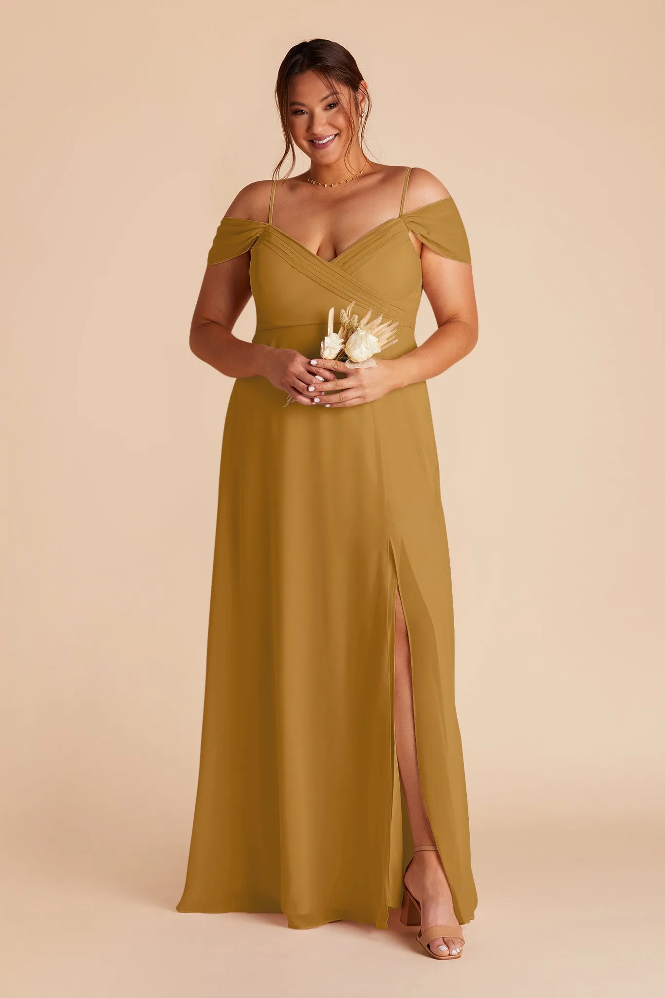 Spence Convertible Dress With Slit - Marigold sold by Birdy Grey product image thumbnail 2