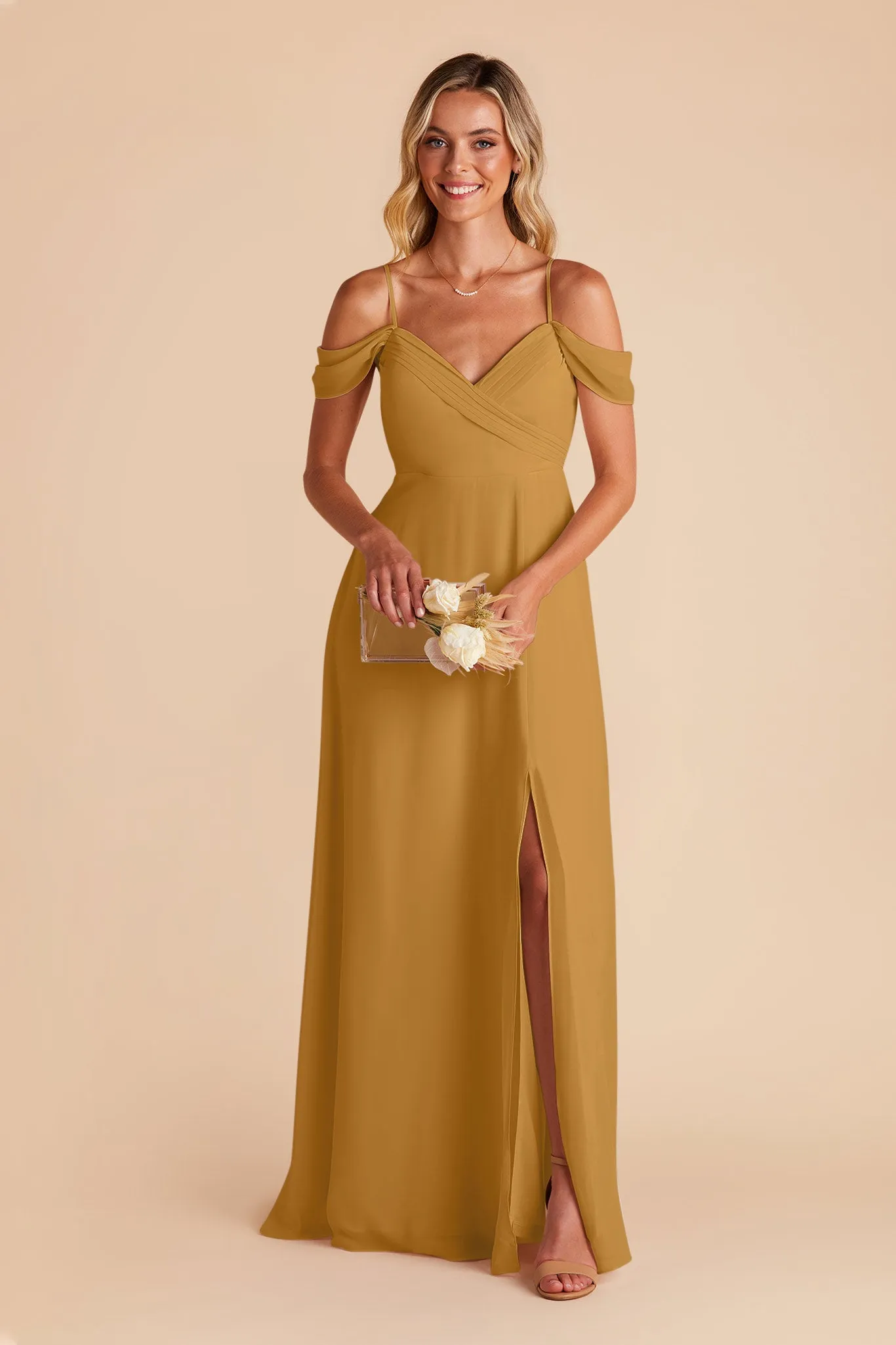 Spence Convertible Dress With Slit - Marigold sold by Birdy Grey product image thumbnail 3