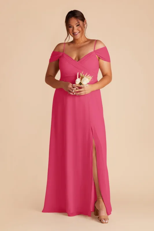 Spence Convertible Dress With Slit - Fuchsia sold by Birdy Grey