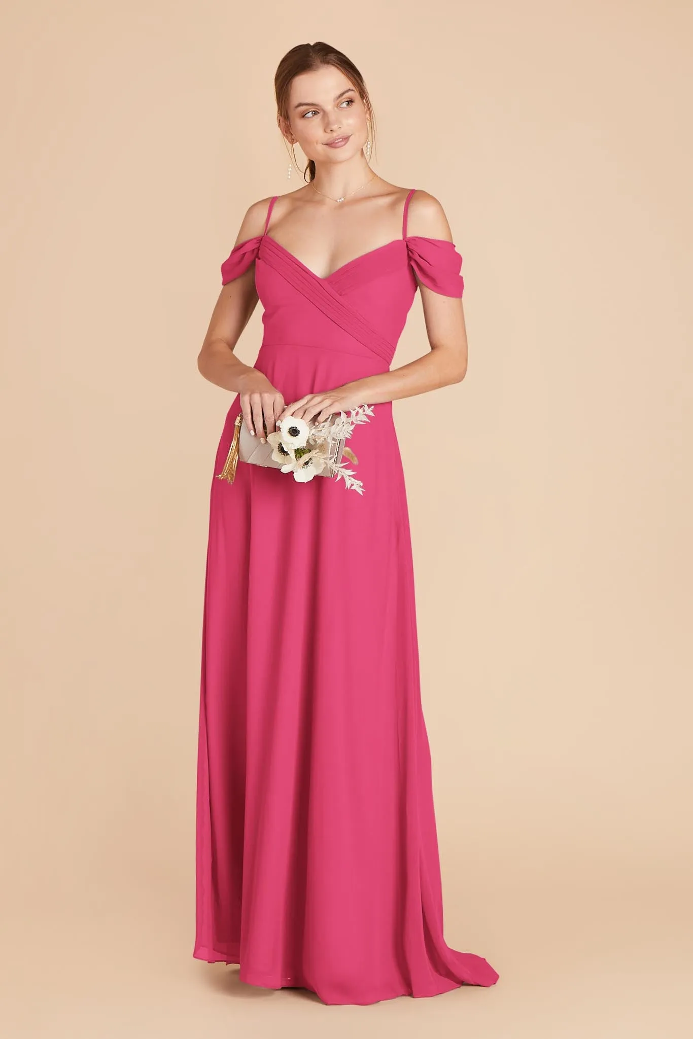 Spence Convertible Dress With Slit - Fuchsia sold by Birdy Grey product image thumbnail 5