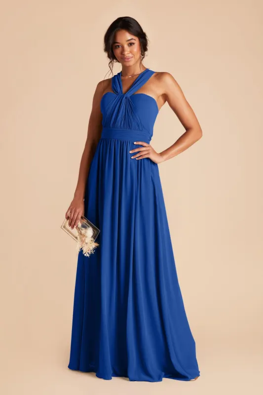 Grace Convertible Dress With Slit - Cobalt Blue sold by Birdy Grey