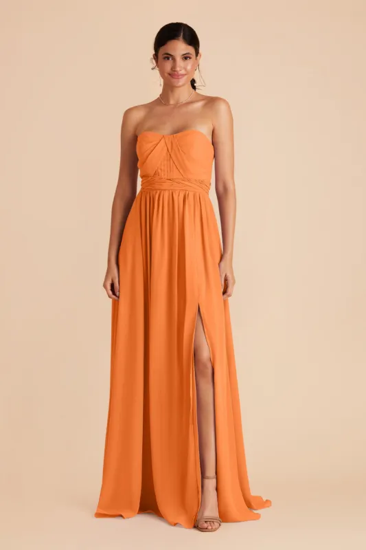 Grace Convertible Dress With Slit - Apricot sold by Birdy Grey