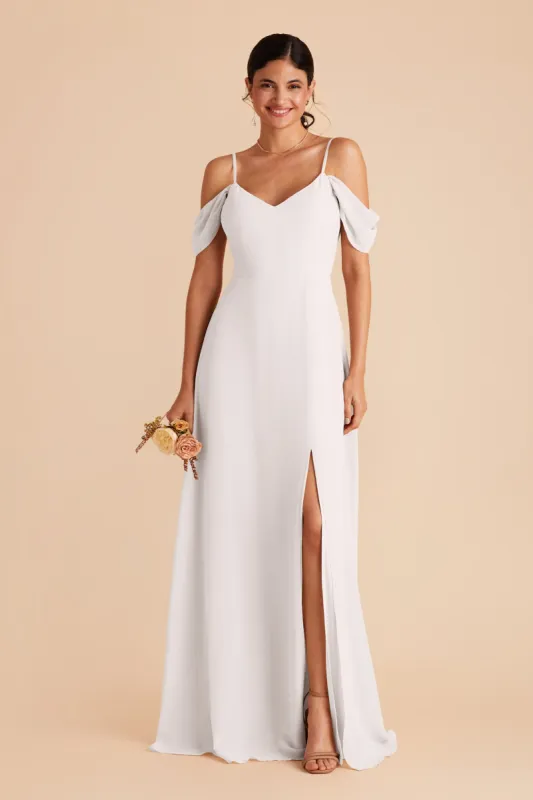 Devin Convertible Dress With Slit - White sold by Birdy Grey