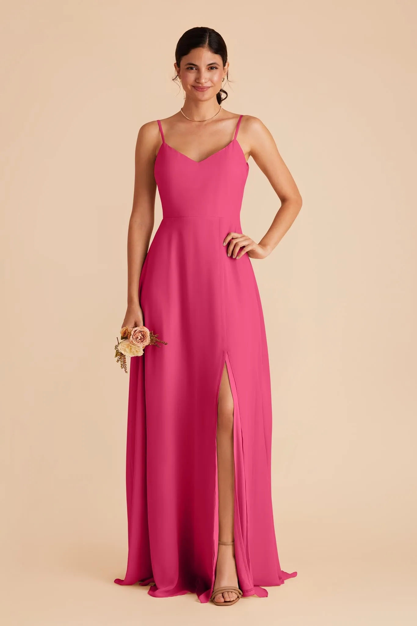 Devin Convertible Dress With Slit - Fuchsia sold by Birdy Grey product image thumbnail 3