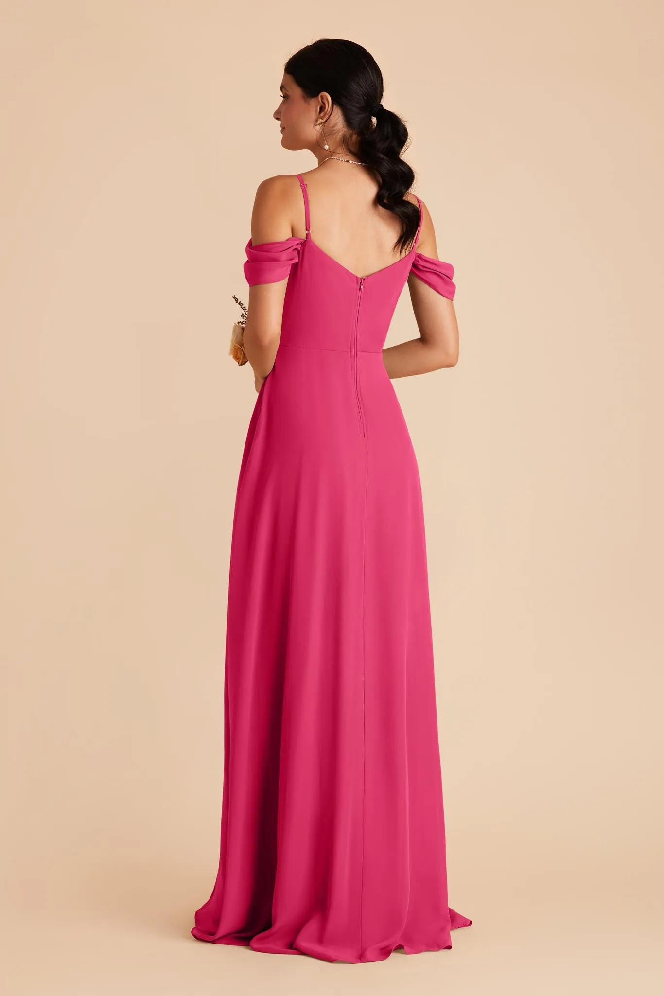 Devin Convertible Dress With Slit - Fuchsia sold by Birdy Grey product image thumbnail 5