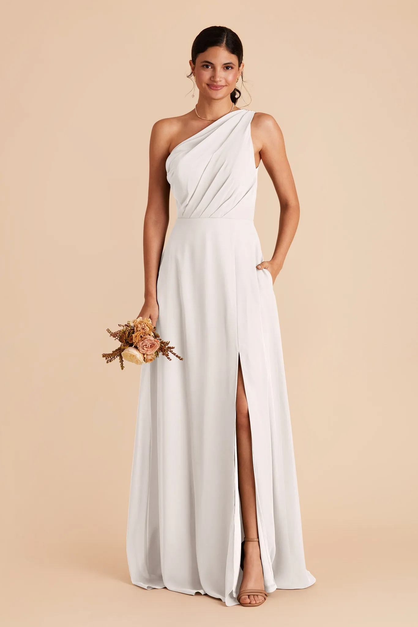 Kira Dress With Slit - White sold by Birdy Grey product image thumbnail 4