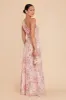 Kira Dress With Slit - Pink Falling Petals sold by Birdy Grey