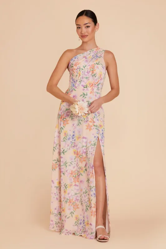 Kira Dress With Slit - Botanical Blooms sold by Birdy Grey