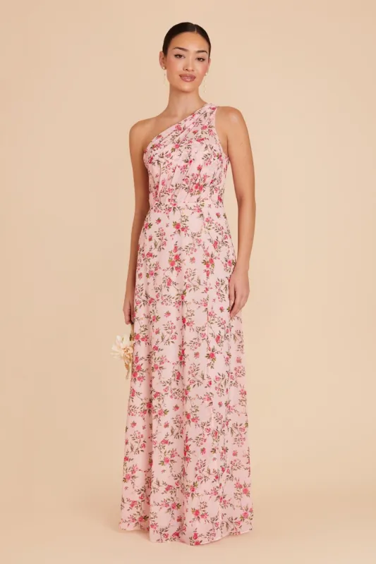 Kira Dress With Slit - Wild Rose Garden sold by Birdy Grey