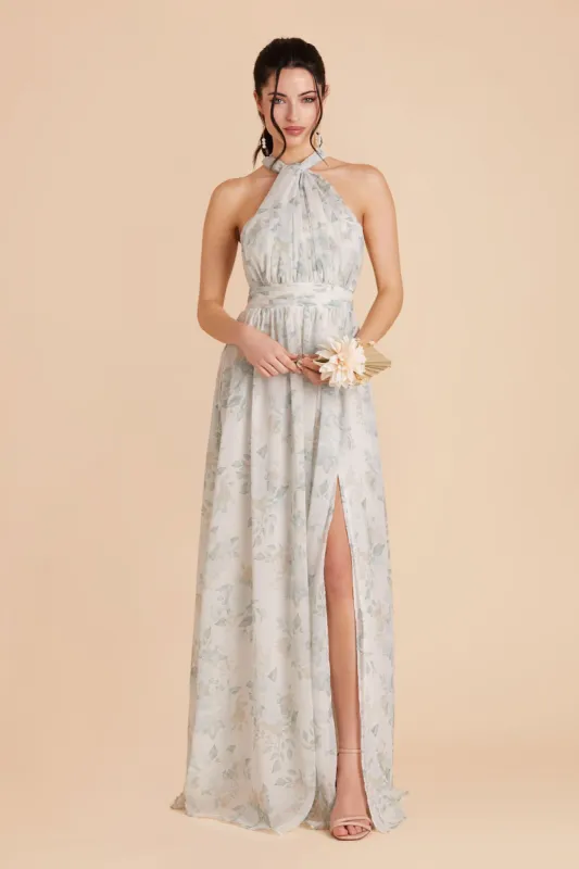 Grace Convertible Dress With Slit - Sage Spring Garden sold by Birdy Grey