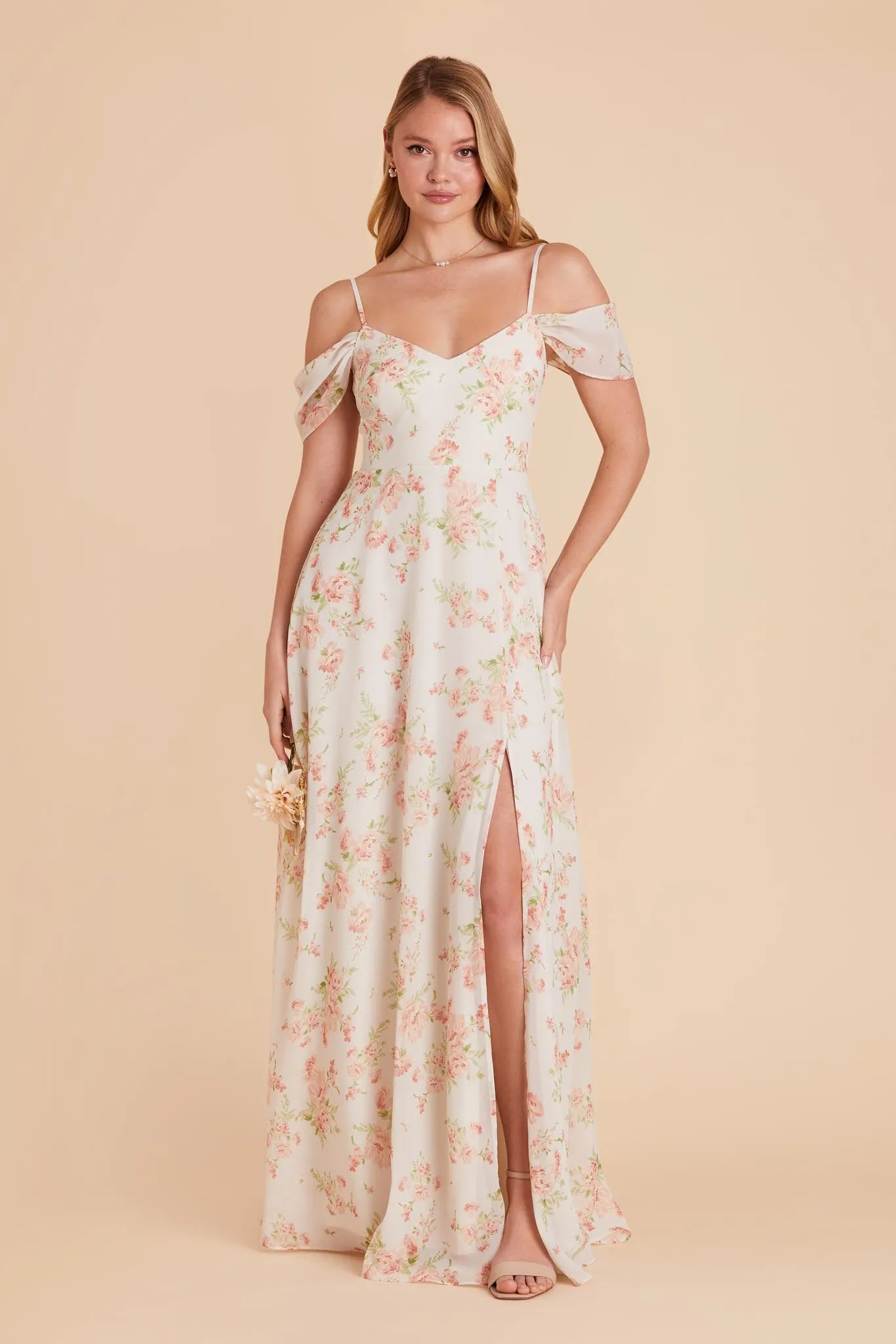 Devin Convertible Dress With Slit - Whimsical Blooms sold by Birdy Grey product image thumbnail 5