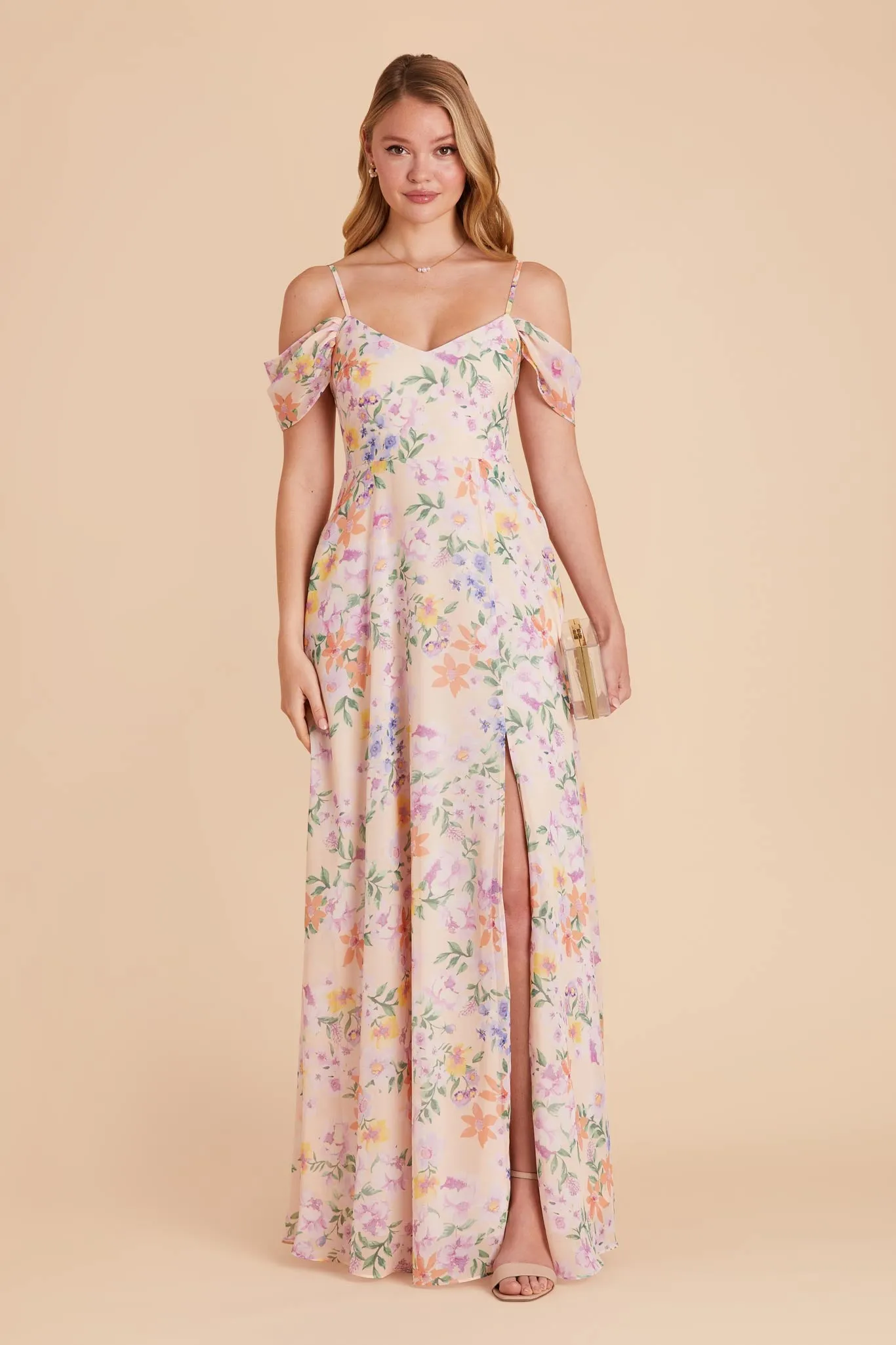 Devin Convertible Dress With Slit - Botanical Blooms sold by Birdy Grey product image thumbnail 3