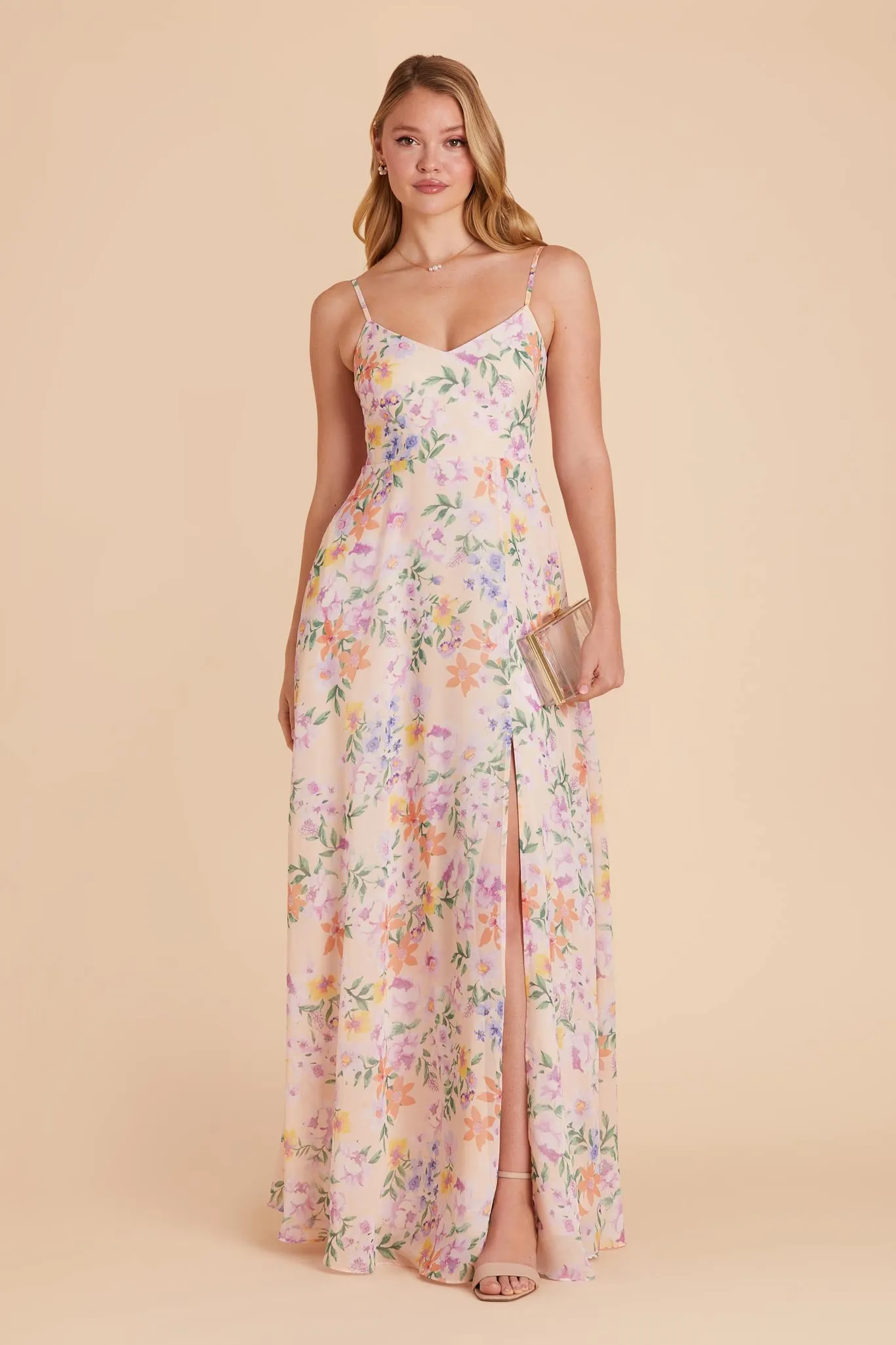 Devin Convertible Dress With Slit - Botanical Blooms sold by Birdy Grey product image thumbnail 2