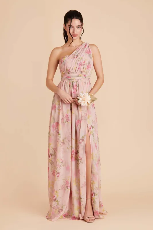 Grace Convertible Dress With Slit - Vintage Pink Floral sold by Birdy Grey