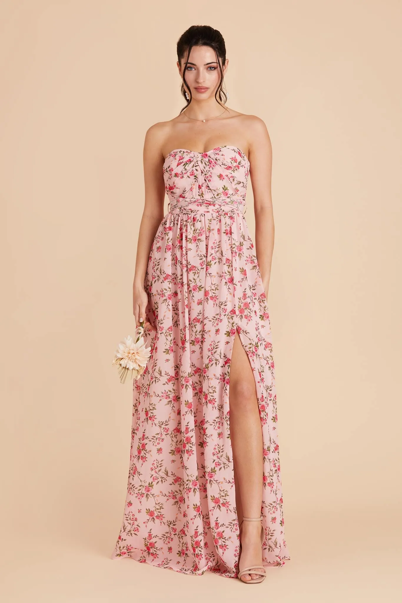 Grace Convertible Dress With Slit - Wild Rose Garden sold by Birdy Grey product image thumbnail 5
