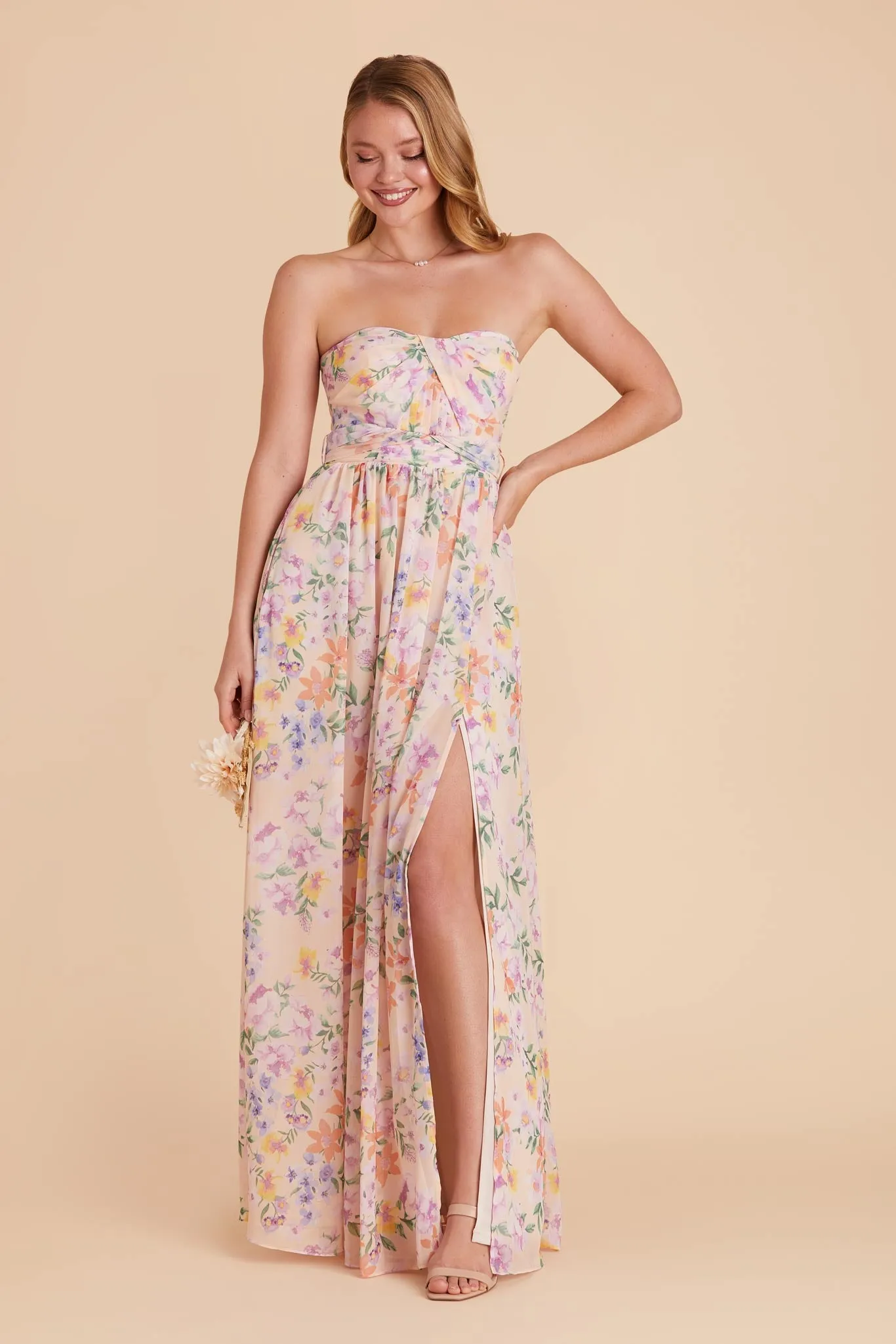 Grace Convertible Dress With Slit - Botanical Blooms sold by Birdy Grey