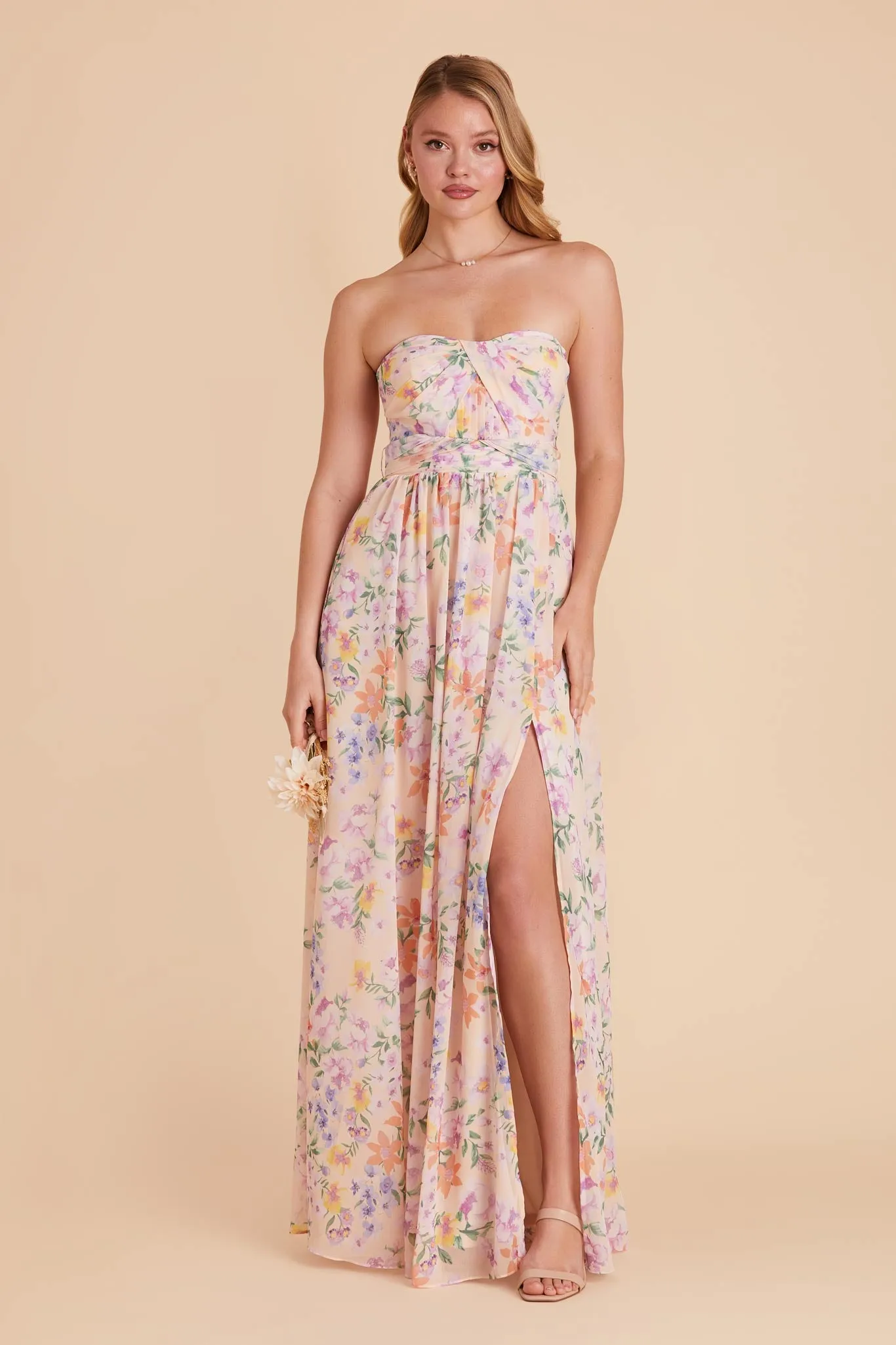 Grace Convertible Dress With Slit - Botanical Blooms sold by Birdy Grey product image thumbnail 3