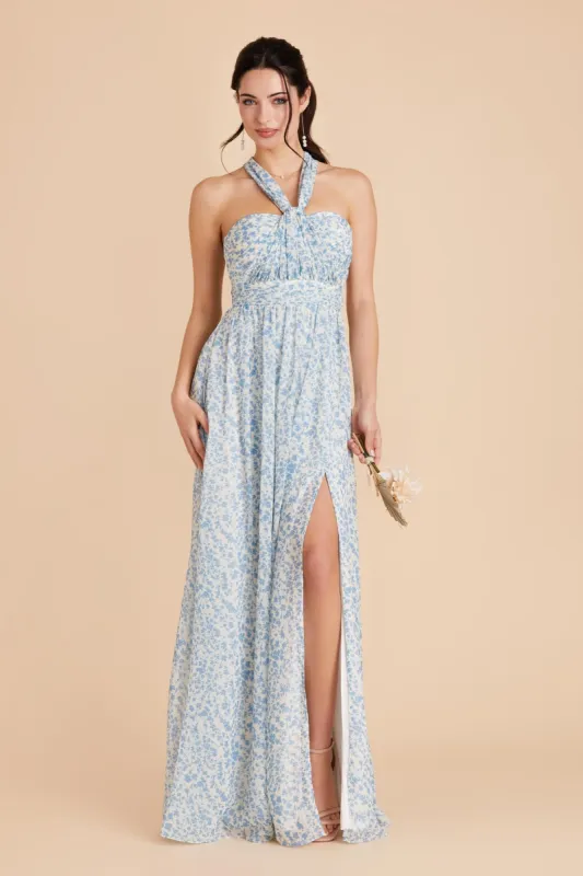 Grace Convertible Dress With Slit - Blue Dreamy Ditsy sold by Birdy Grey