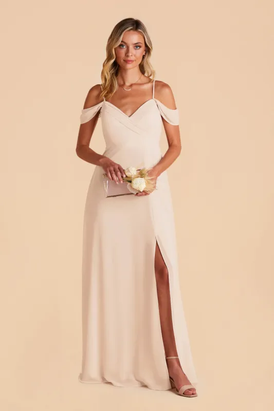 Spence Convertible Dress With Slit - Champagne sold by Birdy Grey