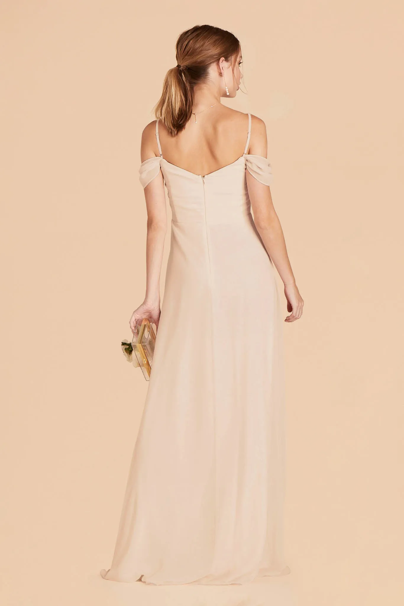 Spence Convertible Dress With Slit - Champagne sold by Birdy Grey product image thumbnail 5