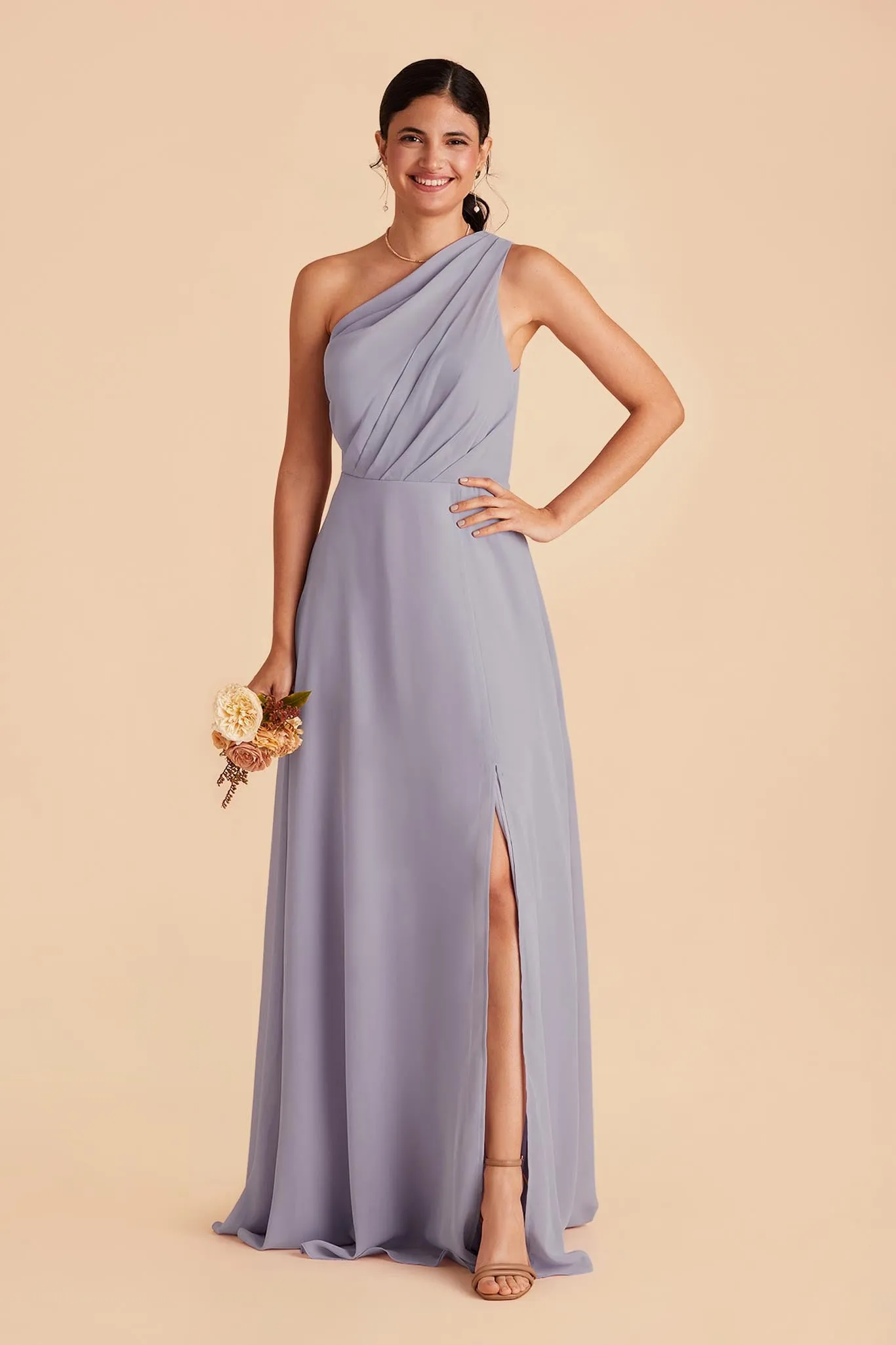 Kira Dress With Slit - Dusty Lilac sold by Birdy Grey