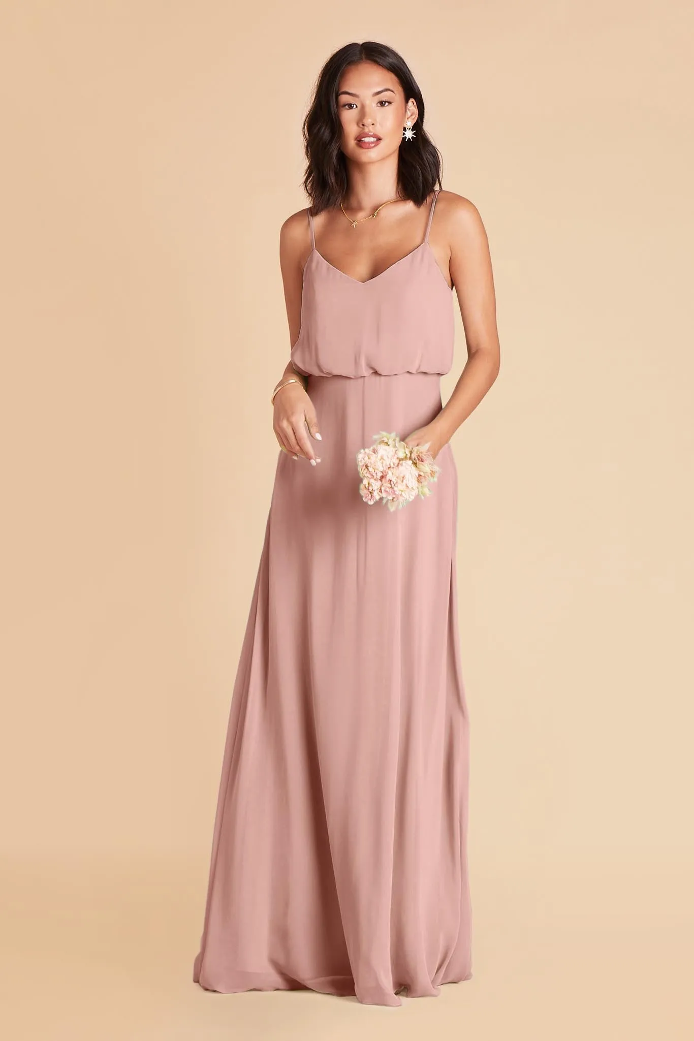Gwennie Dress With Slit - English Rose sold by Birdy Grey product image thumbnail 4