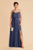 Gwennie Dress With Slit - Slate Blue sold by Birdy Grey