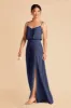 Gwennie Dress With Slit - Slate Blue sold by Birdy Grey