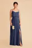 Gwennie Dress With Slit - Slate Blue sold by Birdy Grey