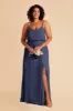 Gwennie Dress With Slit - Slate Blue sold by Birdy Grey