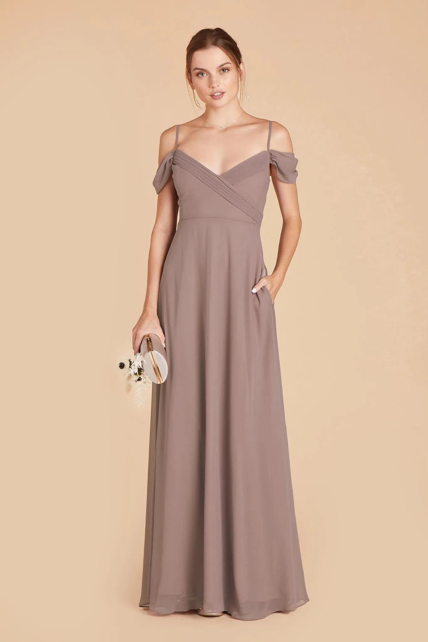 Spence Convertible Dress With Slit - Toffee sold by Birdy Grey product image thumbnail 5