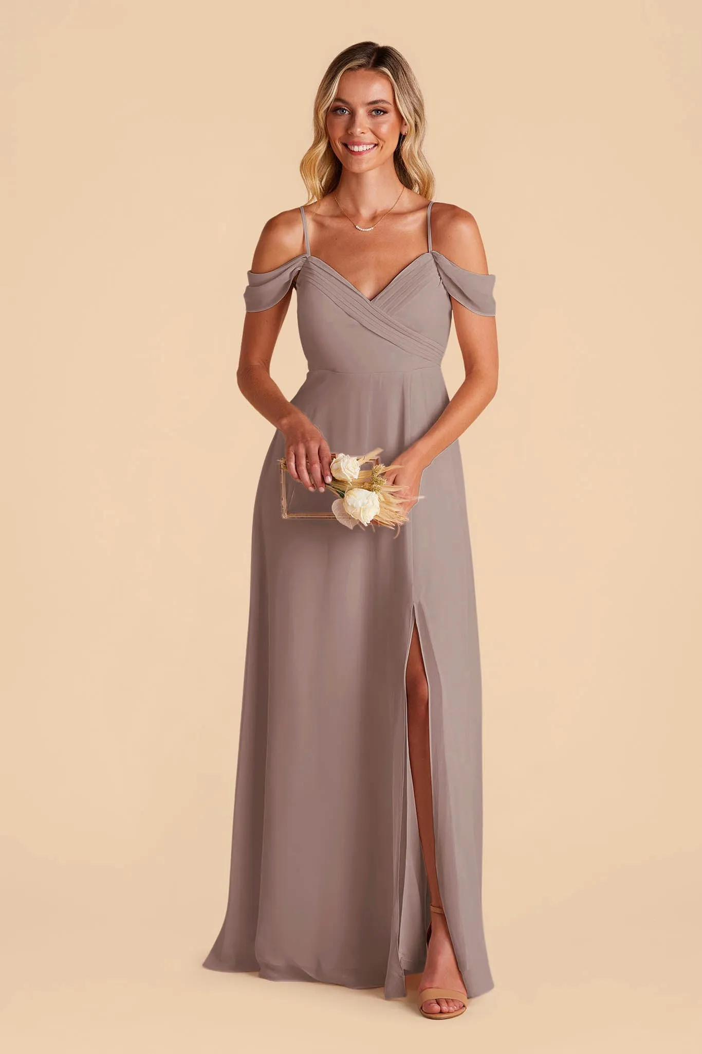 Spence Convertible Dress With Slit - Toffee sold by Birdy Grey product image thumbnail 4