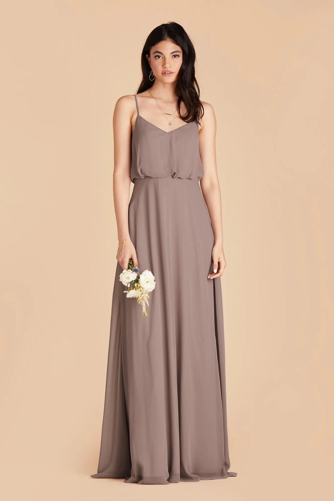 Gwennie Dress With Slit - Toffee sold by Birdy Grey