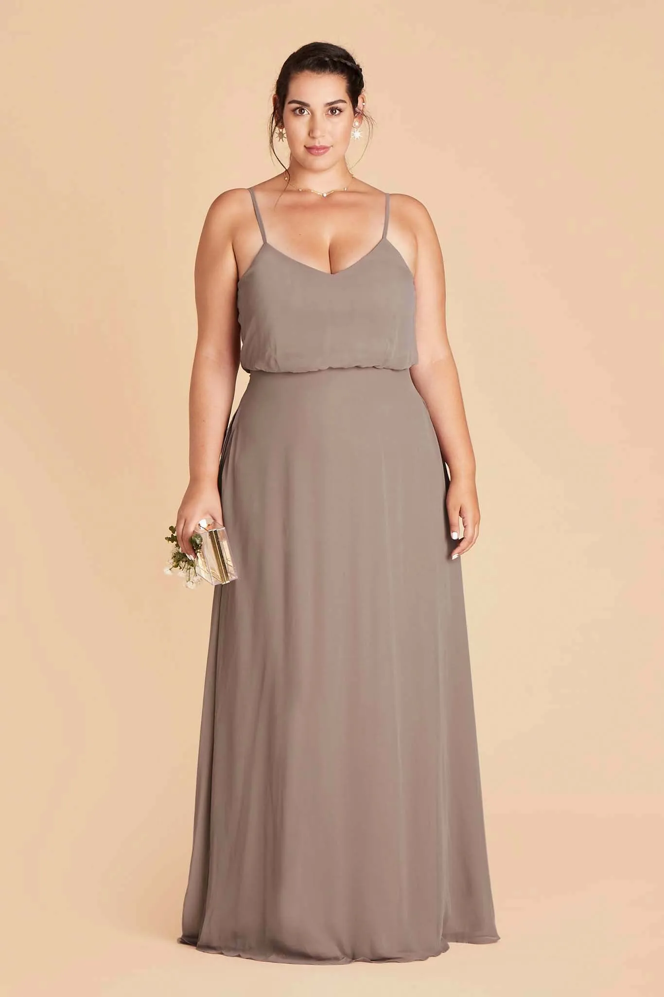 Gwennie Dress With Slit - Toffee sold by Birdy Grey product image thumbnail 2