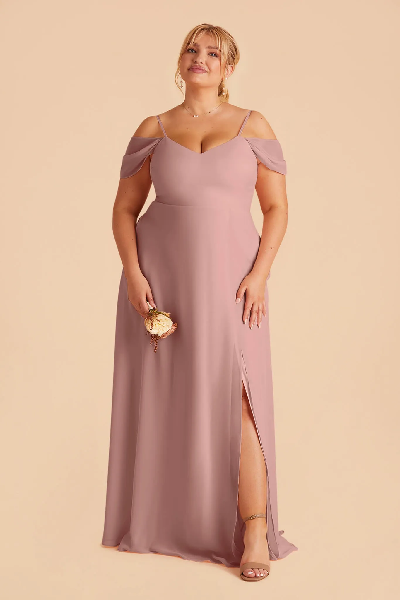 Devin Convertible Dress With Slit - English Rose sold by Birdy Grey product image thumbnail 2